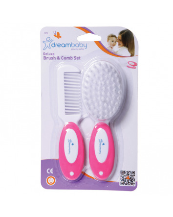 Pink Deluxe Brush & Comb Set