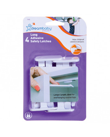 ADHESIVE SAFETY LATCHES - LONG (4 PK)