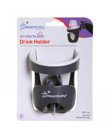 STROLLERBUDDY® DRINK HOLDER -GREY/CREAM TRIM