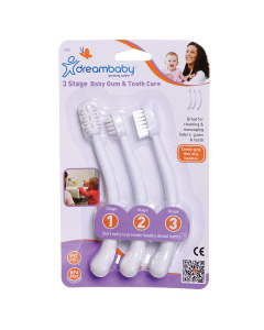 3 Stage Baby Gum & Tooth Care Set – White