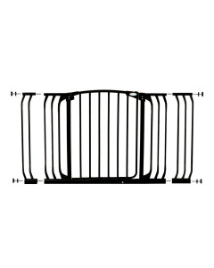Chelsea Xtra-Wide Black Hallway Security Gate & Extension Set (1 Gate + 2 Extensions)