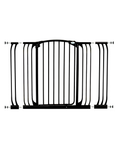 CHELSEA XTRA-TALL & XTRA-WIDE BLACK GATE EXTENSION SET (1 GATE 2 EXTENSIONS)
