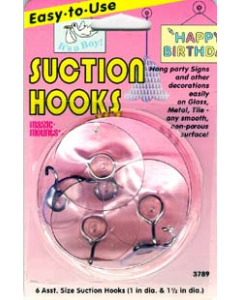 6 PARTY SUCTION HOOKS